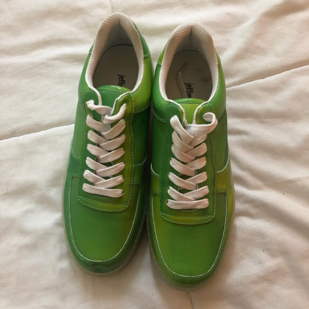 Jeffery Campbell neon green sneakers